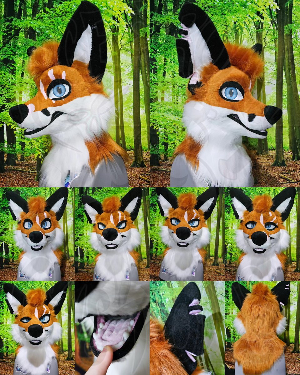 Lastly, we have this head for savory_doofus on Instagram!

I love how they guy turned out!! ^-^ first time using a tpu base as well! Had its challenges but wasn't too bad to work with!

Headbase/nose/eyeblanks/teeth/eyelid base was printed by skunkcraft!