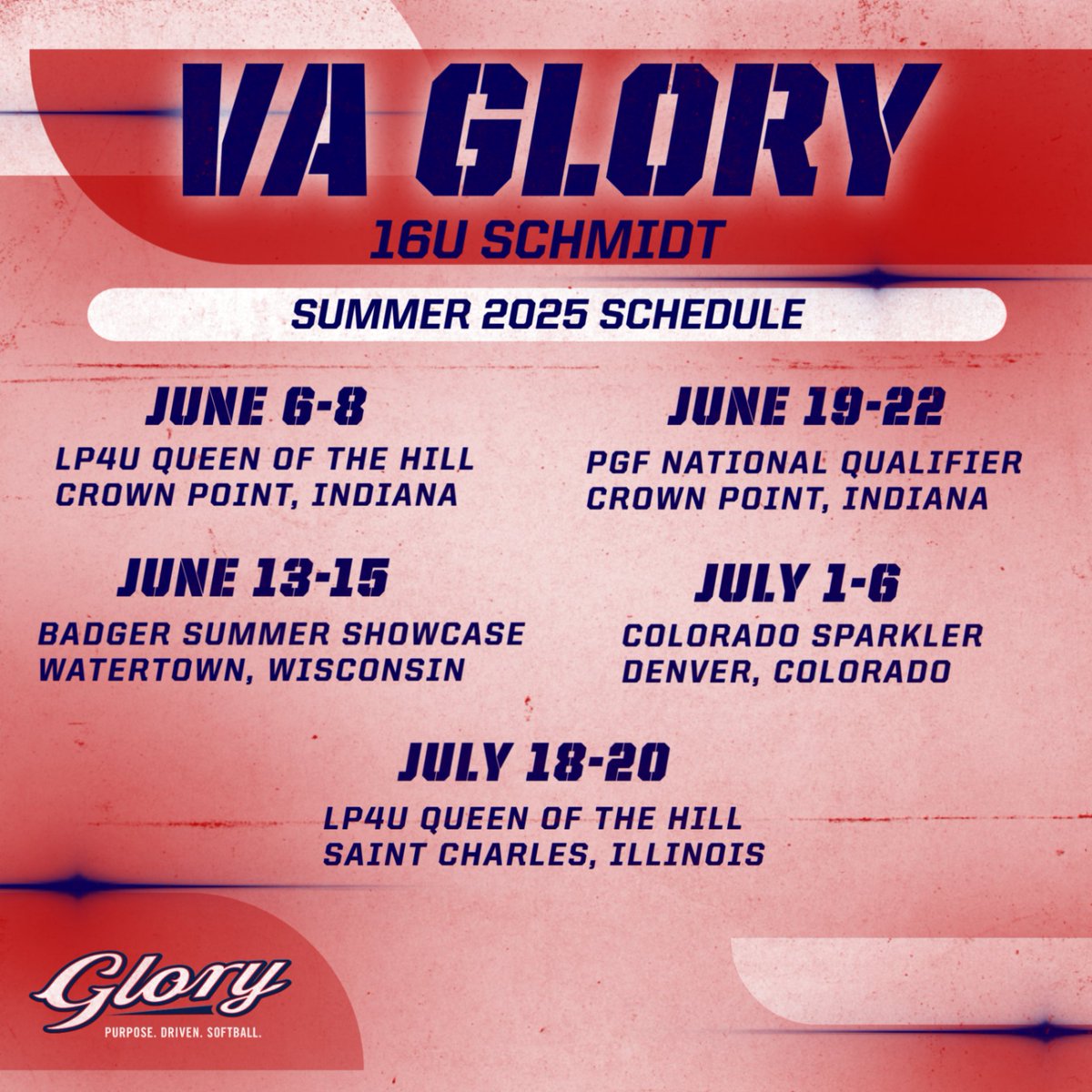 Excited to get back together as a team and compete this summer! #GoGlory
