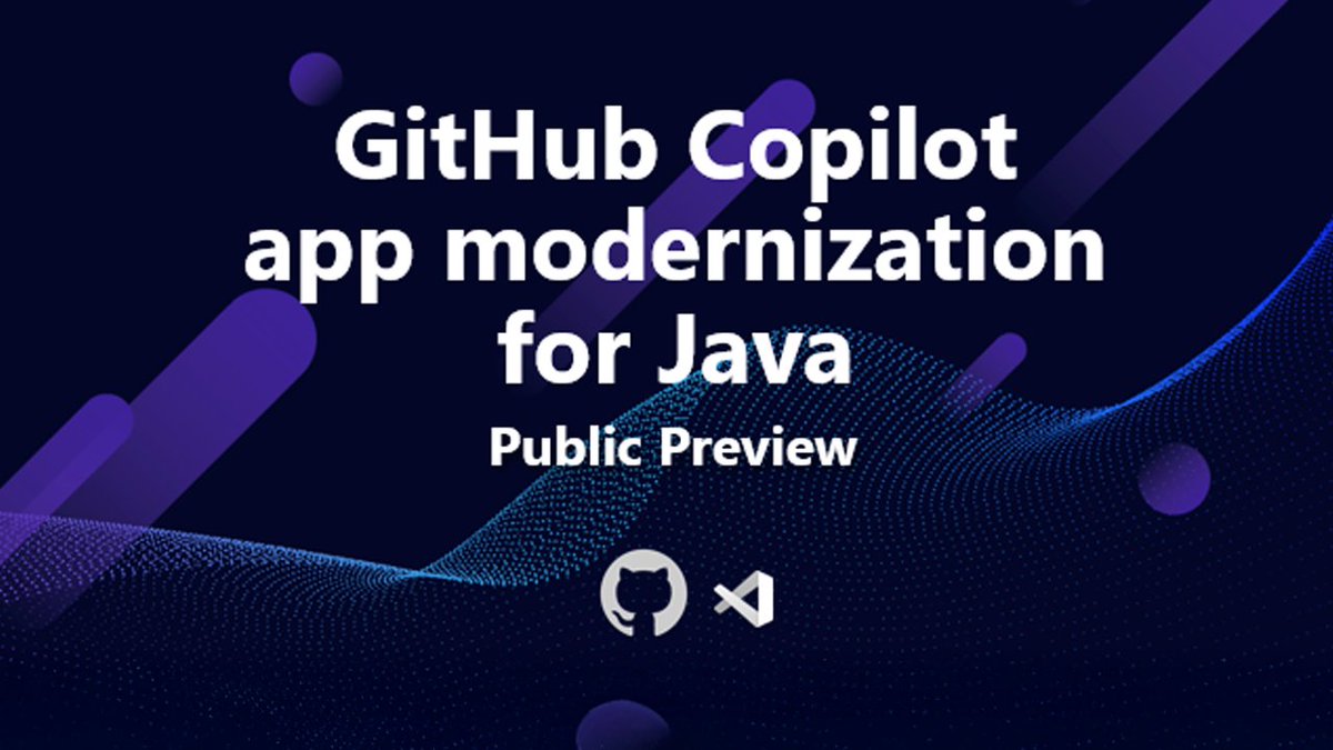 Ready to modernize your Java apps? Now you can upgrade from Java 8 to 21 or migrate to #Azure with AI-powered plans, auto-fixes, and CVE scans. Now is the time to streamline your Java dev journey.

🎉 GitHub Copilot (cont) msft.it/l/6018ScBer