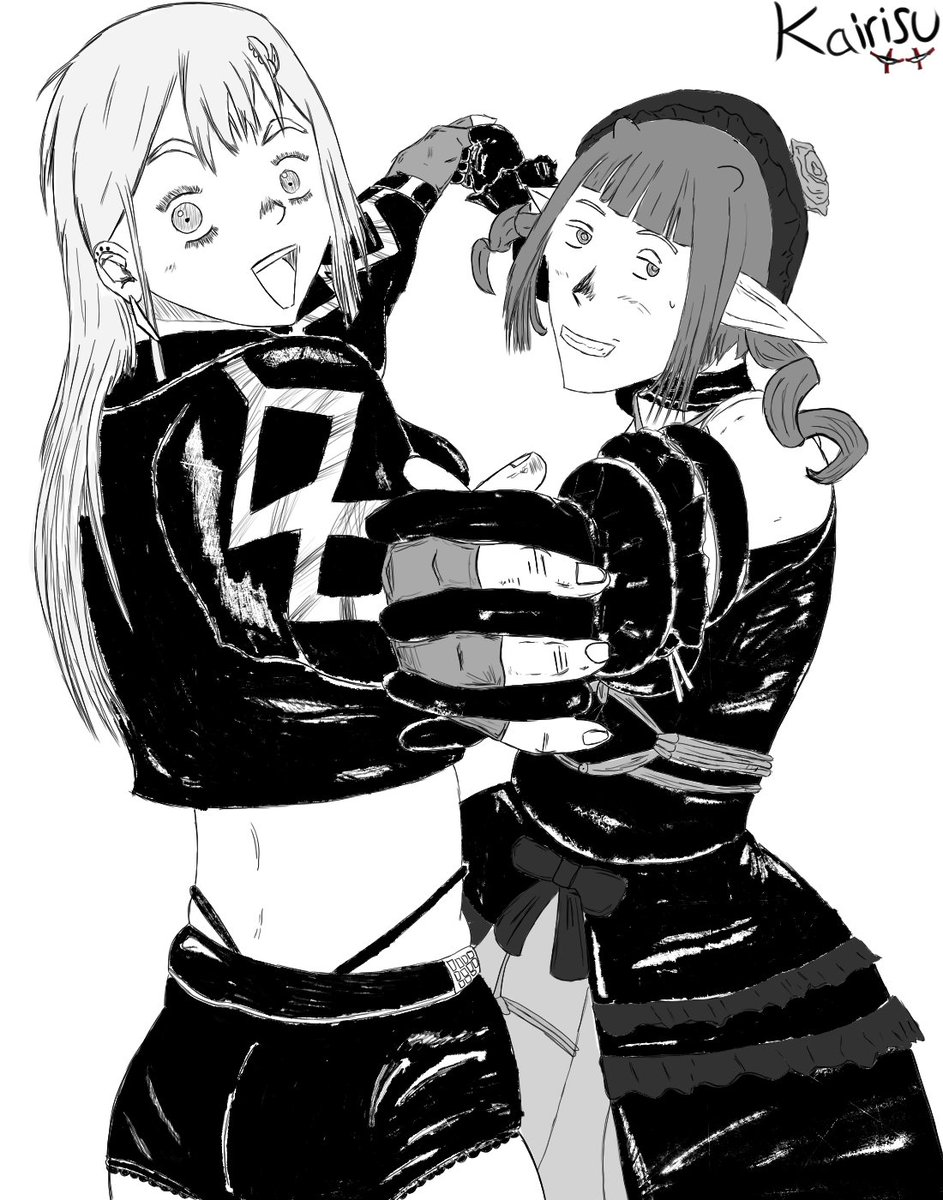 I know I'm a few days late on Phase Invaders anniversary ( Shut up ) but I wanted to pay tribute to my two favorite Invaders in the style of my favorite manga. #Dizzillust #EmberDoodle