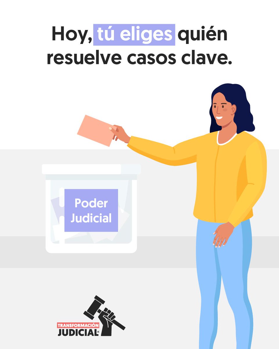TransformaJud's tweet photo. Esta elección es histórica:
Por primera vez, votamos por juezas, magistradas y ministras.
Decidir quién imparte justicia también es un acto democrático.

Este primero de junio, tu voto transforma la justicia.
#ElecciónJudicial https://t.co/tpzIVpmX0l