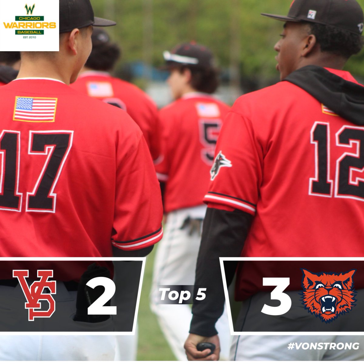 Von and Evanston locked in a tight one.