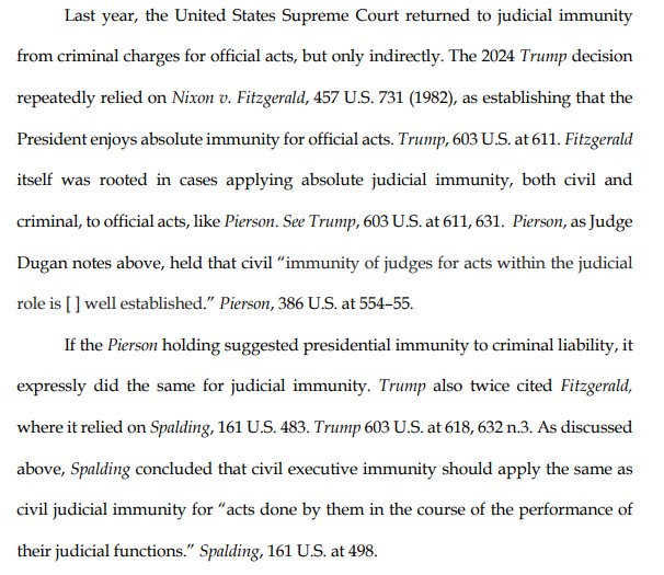 "This is an extraordinary prosecution that poses a threat to federalism.."

New filing by Milwaukee Co Judge Hannah Dugan's legal team expands on request for dismissal, arguing judicial immunity and citing in part the recent Supreme Court ruling granting President Trump immunity
