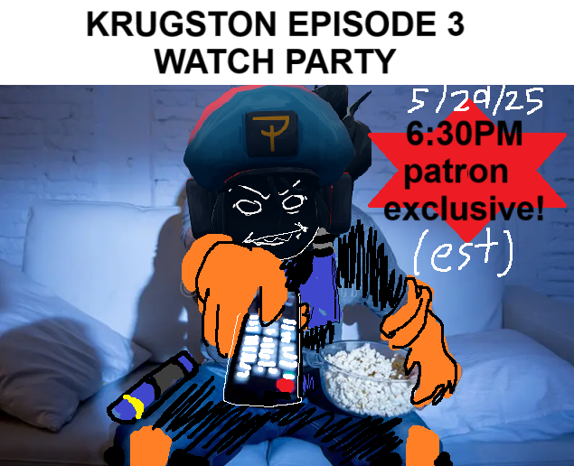 TONIGHT at 6:30PM (est) watch episode 3 EARLY with me and all your fellow investors...

Last time we did this it was a ton of fun so see you there! 

(🟠👤Only on the Krugston DlSC0RD)