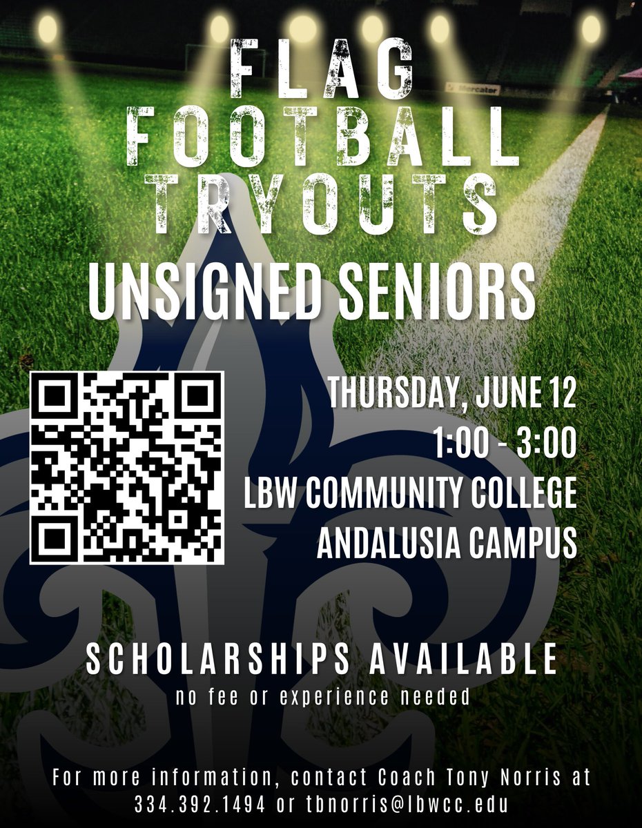 It’s not too late to join the inaugural flag football team! #bleedblue