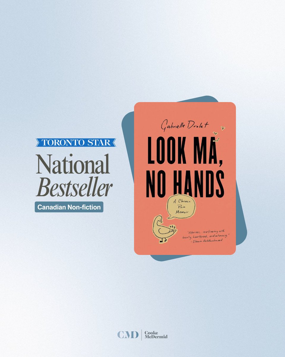 Congratulations to Gabrielle Drolet on making Toronto Star's Canadian Non-fiction bestsellers list at #8 with LOOK MA, NO HANDS! 🪿🎉