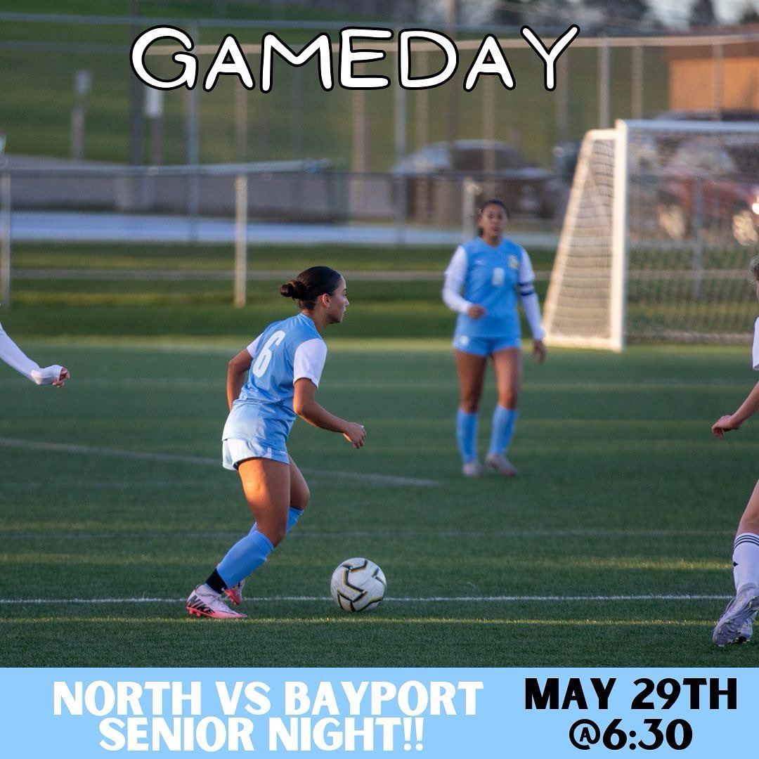 Conference title on the line… and SENIOR NIGHT!! Come support the girls soccer team <a href="/6/">Adrián Lamo</a>:30  THEME: JERSEY🎽 #wearenorth #bettertogether