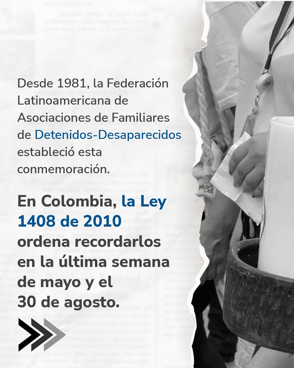 MinjusticiaCo's tweet photo. Esta semana no es un recordatorio simbólico.
Es un clamor por las voces que fueron silenciadas,
por los cuerpos que nunca regresaron,
por las familias que siguen esperando.

#SemanaDelDetenidoDesaparecido https://t.co/sc8sFdvv4Z
