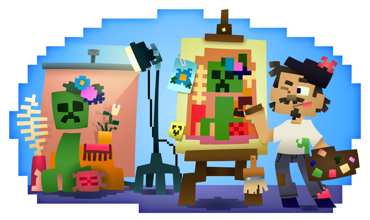 NicEvrd's tweet photo. Pov je sais faire des illus minecraft je suis plus que disponible pour faire des illustrations tah la team #crazytown https://t.co/PislPyE9iT