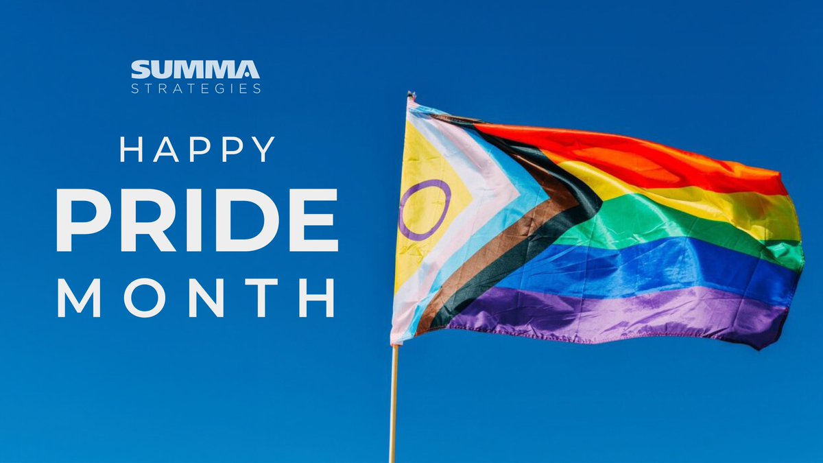 SummaStrategies's tweet photo. June marks #PrideMonth—a time to celebrate the #2SLGBTQ+ community and reflect on the progress made toward equality. While there is still work to be done, we wish a happy and safe Pride to all. https://t.co/mmYIn6nxOG