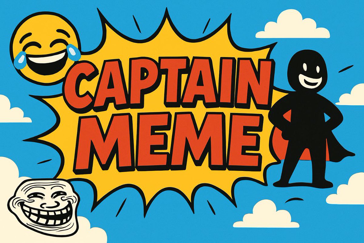 CaptainXMeme's tweet photo. From the deepest meme labs, a hero was born...
Half cartoon, half legend — 100% chaos.
Captain Meme is here to rewrite the internet with laughter. https://t.co/WnZ4QfdJoU