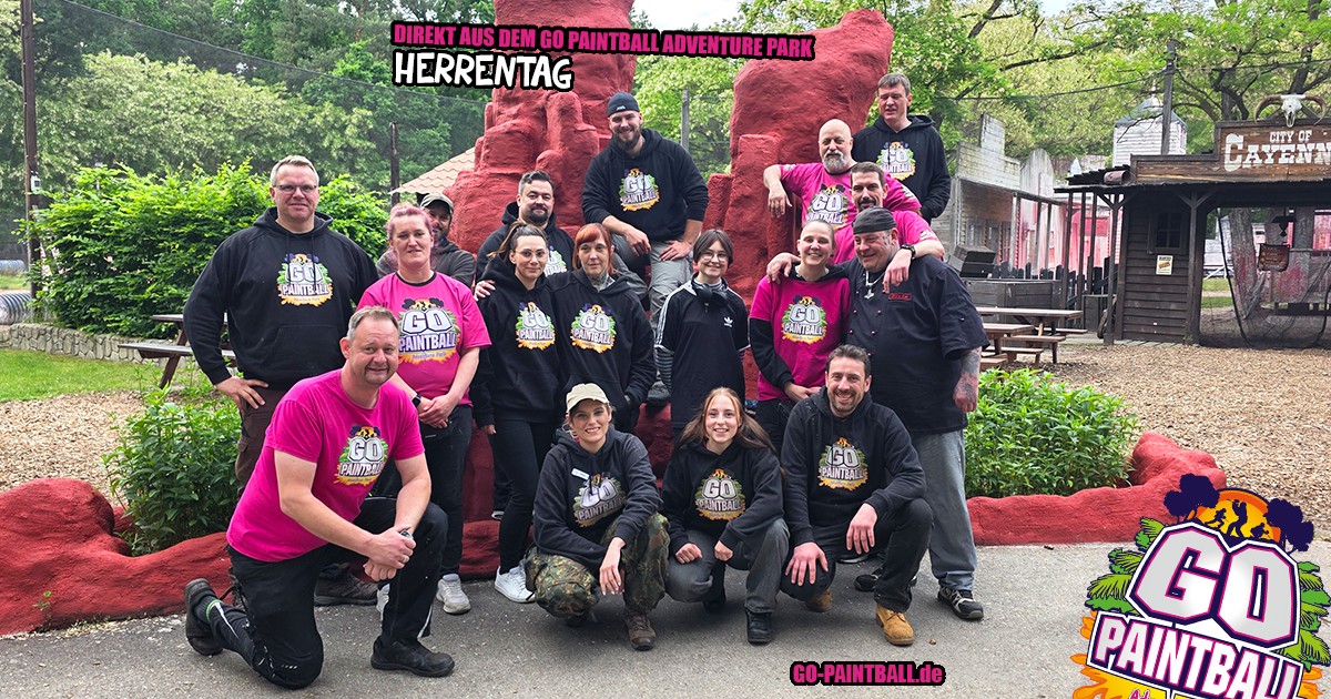 HERRENTAG Hallo liebe Herren, Väter, Gäste, Freunde und Fans,

pünktlich zum Vatertag zeigt sich das Wetter von seiner besten Seite. Der Sturzregen von gestern? Geschichte!
go-paintball.de/herrentag/