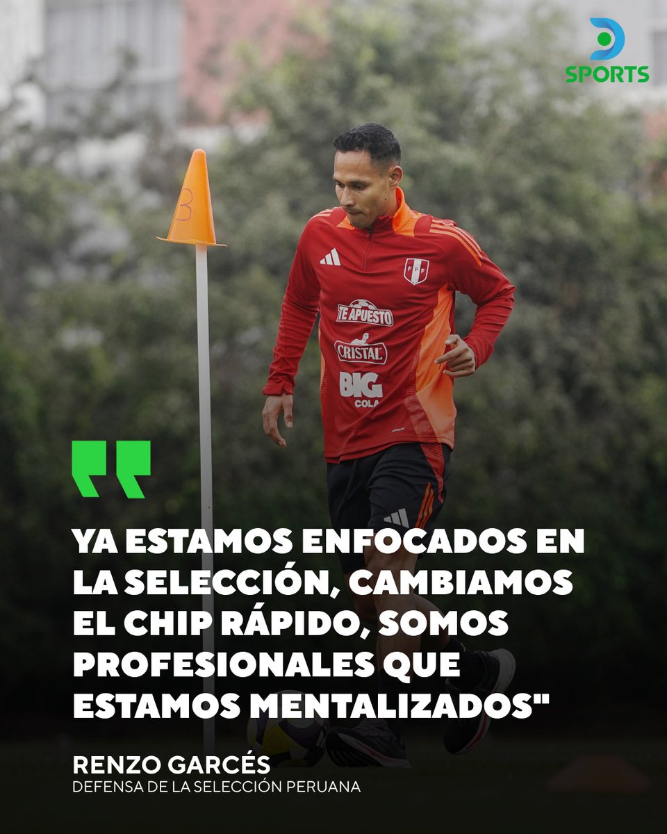 "SIEMPRE ES UN PRIVILEGIO VENIR A LA SELECCIÓN" 🥹

🗣️ Renzo Garcés, defensa de Perú 🇵🇪, sobre duelos 🆚 Colombia 🇨🇴 y Ecuador 🇪🇨, y la clasificación de Alianza Lima y Universitario en torneos internacionales

"Venimos a competir, pero el objetivo principal es dar todo por Perú "
