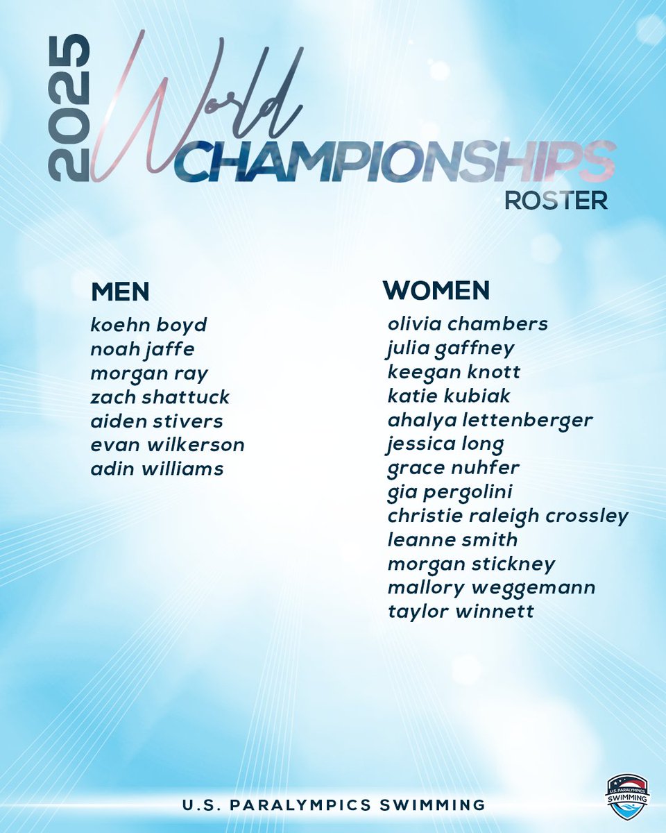 Tickets punched to Singapore 🎟

Meet the 2️⃣0️⃣ athletes named to our 2025 world championships roster!

Full release 👉 bit.ly/43Q4FeZ