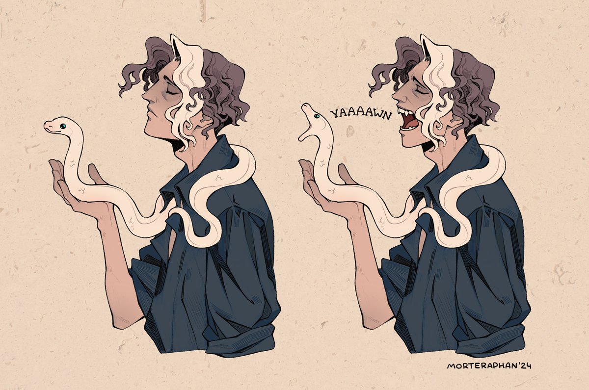 morteraphan's tweet image. Two yawning snakes 🐍🐍