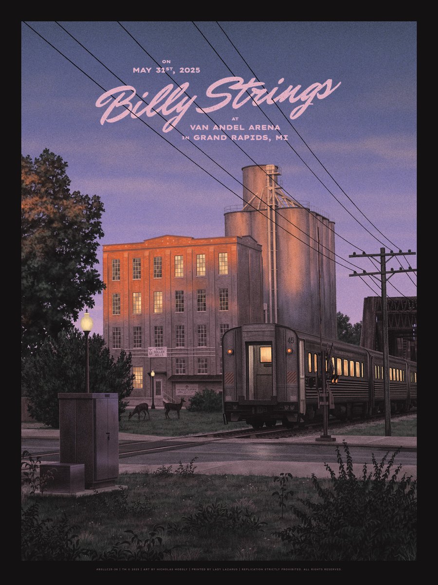 Nicholas Moegly (@nicholasmoegly) on Twitter photo Official posters for <a href="/BillyStrings/">Billy Strings</a> for his shows in Grand Rapids, MI this weekend. These are limited edition, 18 x 24” and uncut 36 x 24”, 8-color screenprints. I’ll have APs and foils available Sunday (6/1) at 7PM ET in my store.
store.nicholasmoegly.com Official posters for <a href="/BillyStrings/">Billy Strings</a> for his shows in Grand Rapids, MI this weekend. These are limited edition, 18 x 24” and uncut 36 x 24”, 8-color screenprints. I’ll have APs and foils available Sunday (6/1) at 7PM ET in my store.
store.nicholasmoegly.com