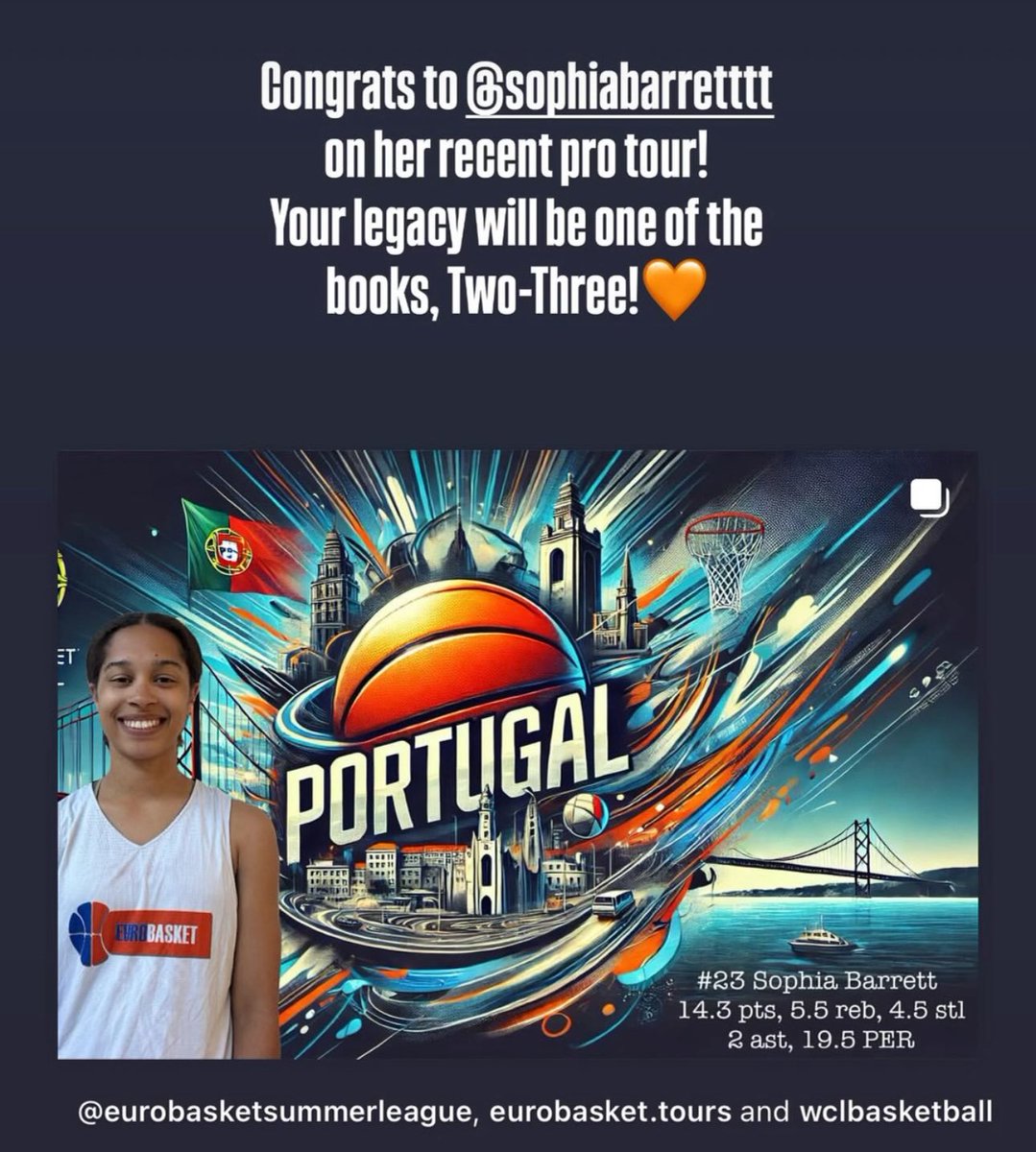 Congrats to our Wildcats  <a href="/alyssamorriss/">Alyssa Morris</a> and <a href="/sophiabarretttt/">Sophia Barrett</a>. Made some big plays in Portugal and even bigger noise in the pro world! This program is proud of you both! 🧡 #EB #BITD
