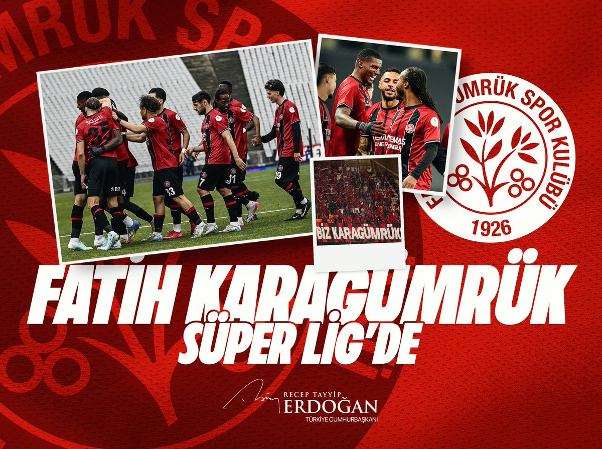 Trendyol 1. Lig play-off final mücadelesini kazanarak Süper Lig’e çıkmaya hak kazanan Fatih Karagümrük Spor Kulübü’nü canıgönülden tebrik ediyorum. 

Karagümrüklü tüm kardeşlerimi selamlıyorum.