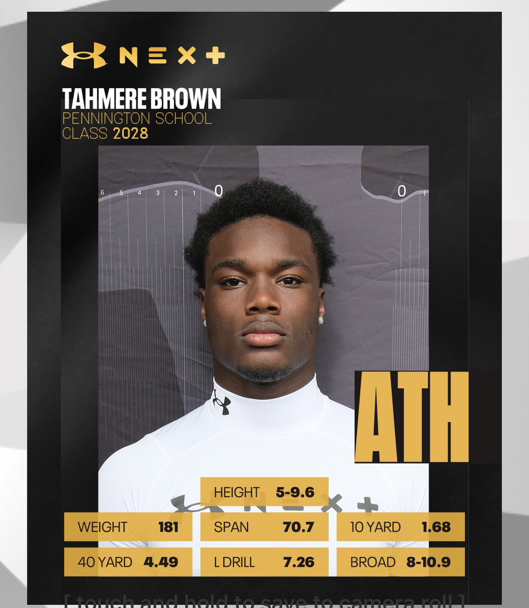 Tahmere Brown (@tahmerebrown23) on Twitter photo I'll take it but a lot more work to do. 4.49 40 yard dash 💨💨💨 <a href="/MikeWakins/">Mike Watkins</a> <a href="/DemetricDWarren/">Demetric D. Warren</a> <a href="/RivalsRichie/">Richie O’Leary</a> <a href="/PRZVicCastillo/">VicCastilloPRZ</a> I'll take it but a lot more work to do. 4.49 40 yard dash 💨💨💨 <a href="/MikeWakins/">Mike Watkins</a> <a href="/DemetricDWarren/">Demetric D. Warren</a> <a href="/RivalsRichie/">Richie O’Leary</a> <a href="/PRZVicCastillo/">VicCastilloPRZ</a>