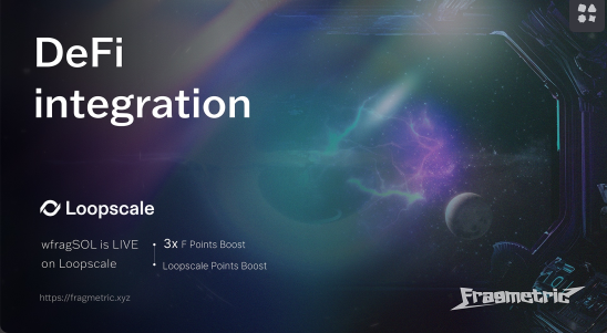 Agora em <a href="/fragmetric/">Fragmetric</a> tem o wfragSOL ativo em
<a href="/LoopscaleLabs/">Loopscale</a> ,com empréstimos e concessões onchain na Solana.  Empreste, faça loops e tome emprestado com o wfragSOL para desbloquear estratégias DeFi flexíveis enquanto ganha 3x F Points e aumento nos Loopscale Points, bom demais 👇
