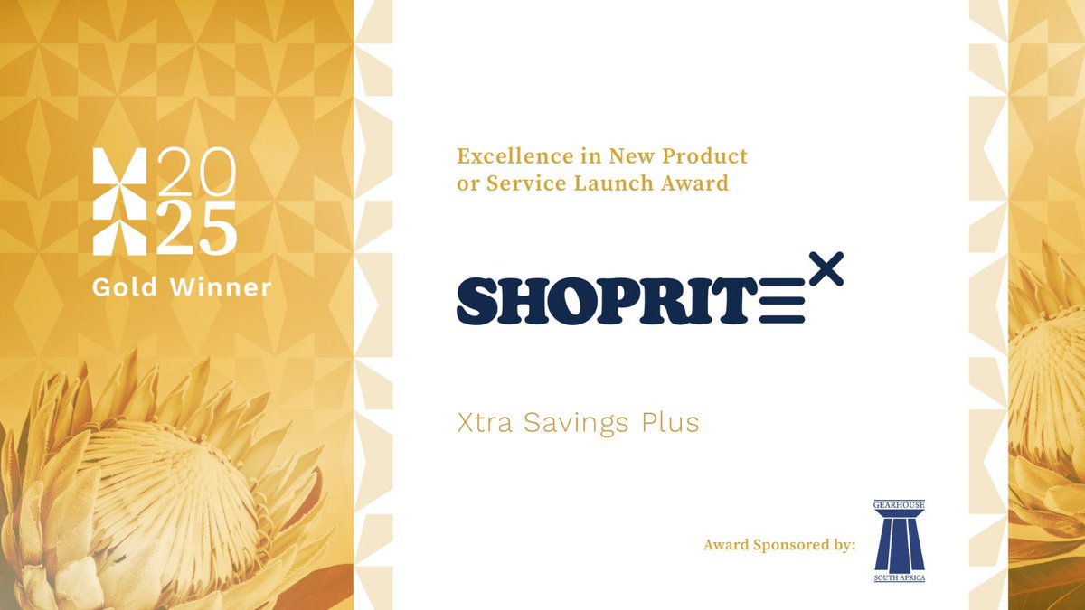 "Xtra Savings Plus" - SA's first grocery subscription loyalty programme. Innovation that puts customers first 

Silver: <a href="/NandosSA/">NandosSA</a> Cabo Sosatie &amp; @seaharvest_sa Fish Friday

Bronze: @SuzukiSA Jimny 5-Door

#MAA2025 #LaunchExcellence