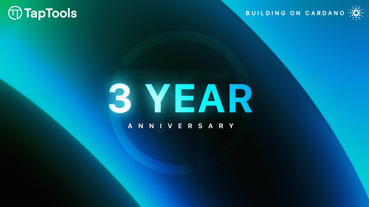 3 years ago, we went live on Cardano.
No VC. No shortcuts. Just a team of friends building something we believed the ecosystem needed.

Today, TapTools is what it is because of you—the builders, the holders, the skeptics, the supporters.

Thank you for growing with us.
We’re just