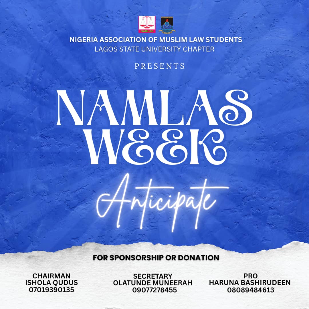 LasuNamlas's tweet photo. NAMLAS WEEK 2025 IS COMING! ⚖️✨ A week of thought-provoking moments, unforgettable experiences &amp; law in motion! 🌟 Join us for something extraordinary 📢 #NAMLASWeek2025 https://t.co/N0wMfalafX