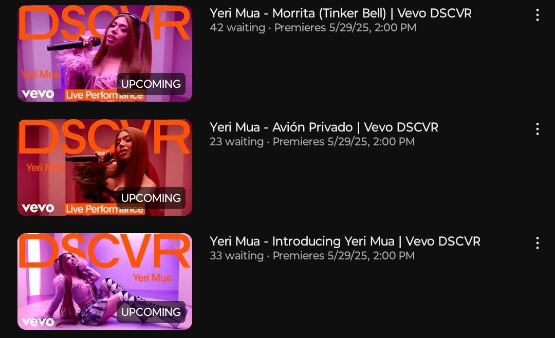 YeriMuaToday's tweet photo. .@YeriMua estará presentando “Morrita (Tinker Bell)” y “Avión Privado” en una sesión en vivo para @Vevo. https://t.co/090yR3JJv4