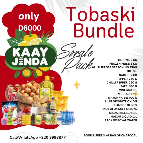 Chaatastik's tweet photo. 🌙🎉 Kaay Jënda Tobaski Bundles are BACK! 🎉🌙
Stress-free Tobaski prep with fresh Grocery &amp; Veggie Bundles delivered to your door! 🛒🥬🍅

📅 Delivery: 2nd &amp; 4th June
💳 Pay via Wave/Bank
📞 Order: +220 399 88 77
Order. Eat.Celebrate. #Tobaski2025 #Gambia
#EidUlAdha2025 #Foodie https://t.co/bwiYhUU64g