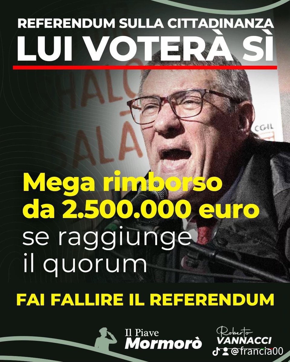 <a href="/Drittorovescio_/">Dritto e rovescio</a> Non ha mai risposto ha una sola domanda….uno schifo!!!interessa referendum,se raggiunge quorum rimborsi elettorali € 2.500.000 oltre i 400 € costa il referendum
