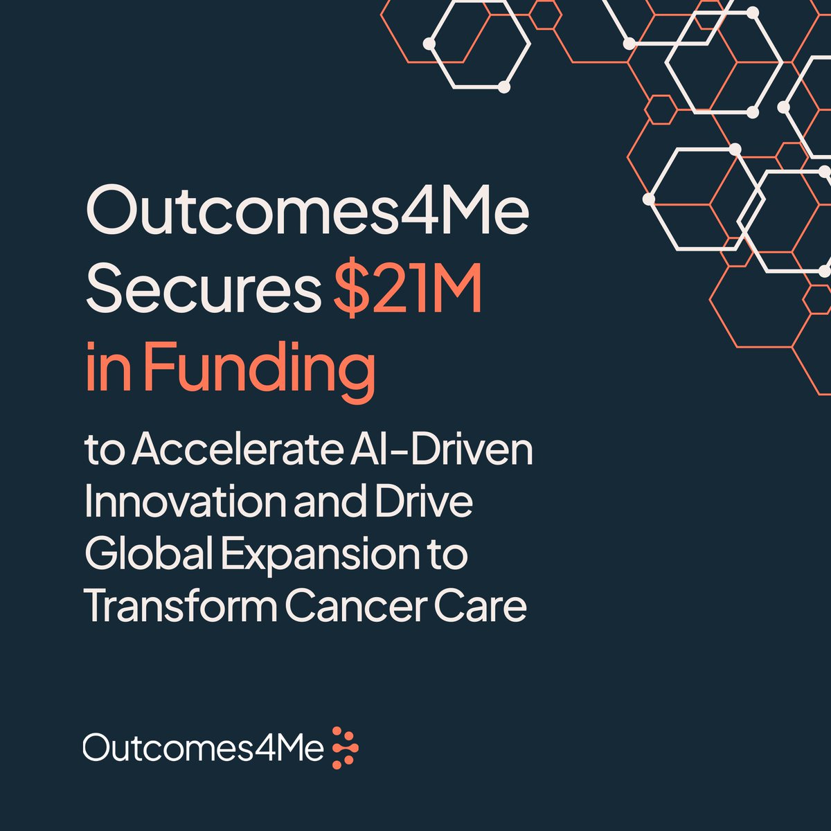 outcomes4me's tweet image. 🚀 We're excited to announce that we've closed a $21M funding round, bringing the total capital we've raised to date to $38M. We're grateful for this opportunity to continue to scale our #AI-driven patient support, & to pursue this growth trajectory. bit.ly/4myNztD