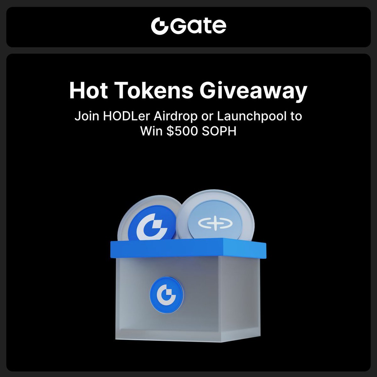 Gate_Launch's tweet photo. 🎁 Hot Tokens Giveaway 

Join the HODLer Airdrop or Launchpool to share $500 $SOPH!

- Follow @Gate_Launch & @sophon
- RT and tag 3 friends
- Fill this out: https://t.co/d6uqG0KG4z

Claim free airdrops: https://t.co/cy8PADKqio

Stake $GT $BTC or $SOPH at #Launchpool to earn more $SOPH!
https://t.co/TzhxFbCnVc