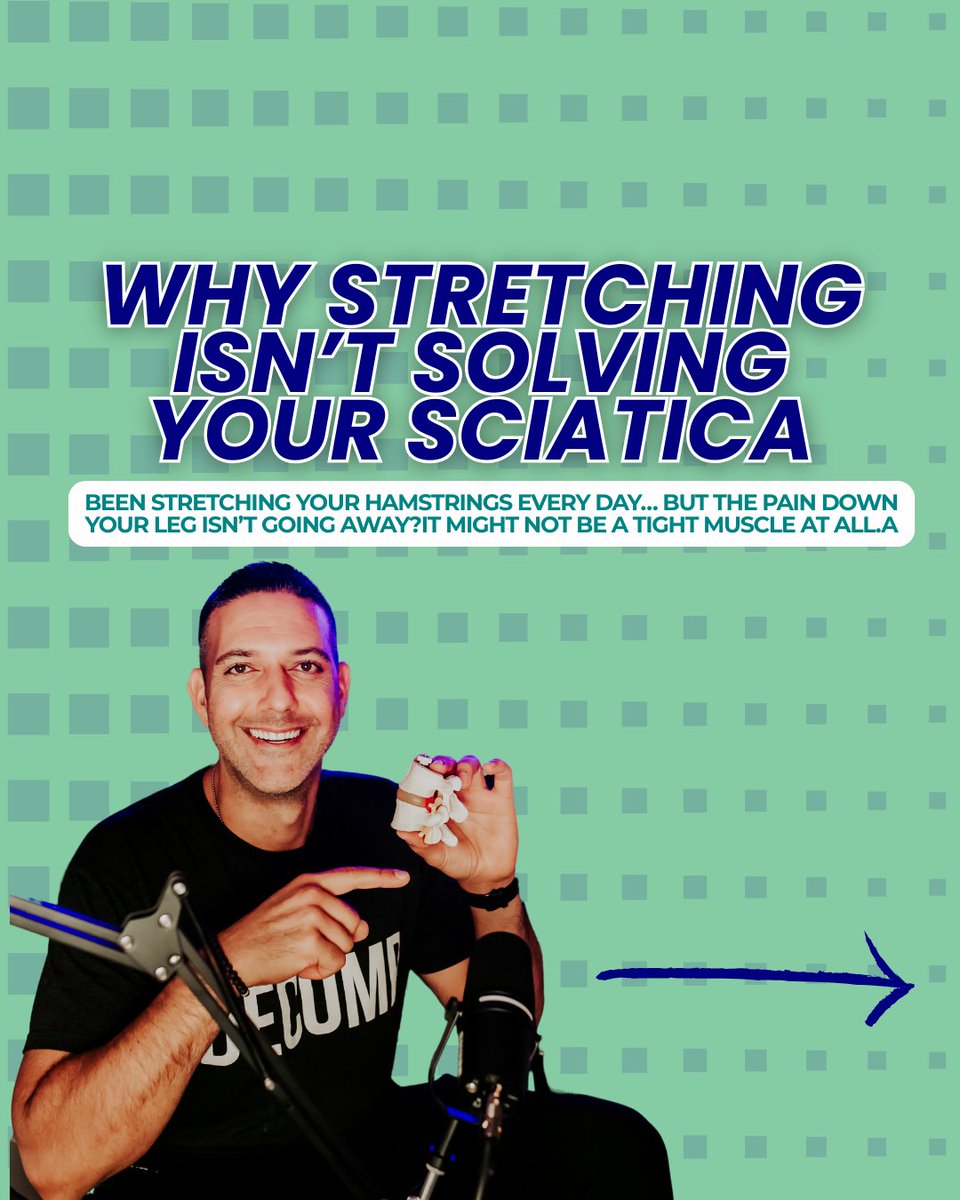 JDchiro's tweet image. Been stretching that leg for weeks but the pain won’t go away?
👀 It might not be your muscle—it could be your disc.

Stretching helps some pain. But if it’s a nerve thing? You need more than a good hamstring pull.
📩 DM us to get real relief.

#SciaticaSolutions #StretchingFail…