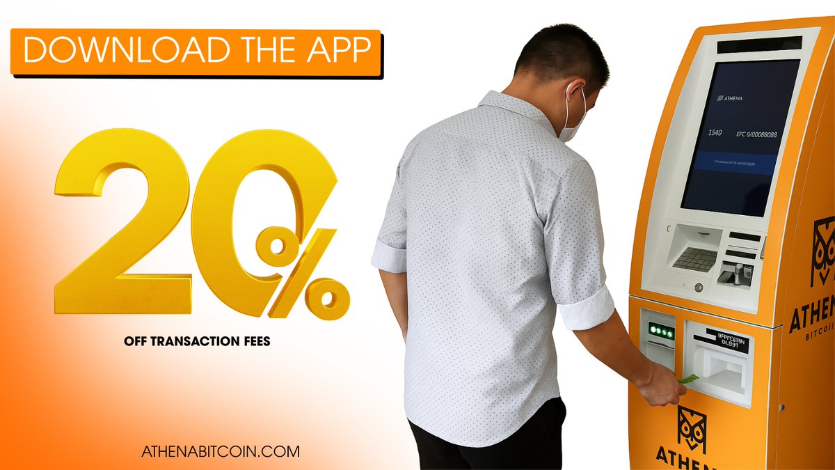 🚨 Memorial Day Sale extended! 📲 Use the Athena app 💸 Buy $100+ at any Bitcoin  ATM 🔥 Get 20% OFF your fees Ends May 31! 🔗 https://t.co/AYNDkoVy6K  #BitcoinPromo #AthenaBitcoin #CryptoSale #BitcoinATM