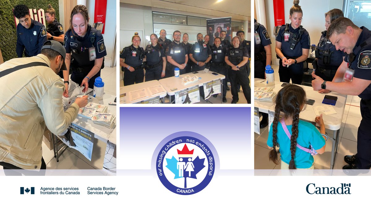 Agence des services frontaliers du Canada (@frontierecan) on Twitter photo Le 25 mai, les agents de l’ASFC à <a href="/yulaeroport/">YUL Aéroport international Montréal-Trudeau</a> ont sensibilisé les parents quant aux bons réflexes à adopter lorsqu’ils voyagent avec leurs enfants. Ils ont distribué du matériel d’information en cas de disparition/enlèvement. Conseils et info: cbsa-asfc.gc.ca/travel-voyage/… Le 25 mai, les agents de l’ASFC à <a href="/yulaeroport/">YUL Aéroport international Montréal-Trudeau</a> ont sensibilisé les parents quant aux bons réflexes à adopter lorsqu’ils voyagent avec leurs enfants. Ils ont distribué du matériel d’information en cas de disparition/enlèvement. Conseils et info: cbsa-asfc.gc.ca/travel-voyage/…