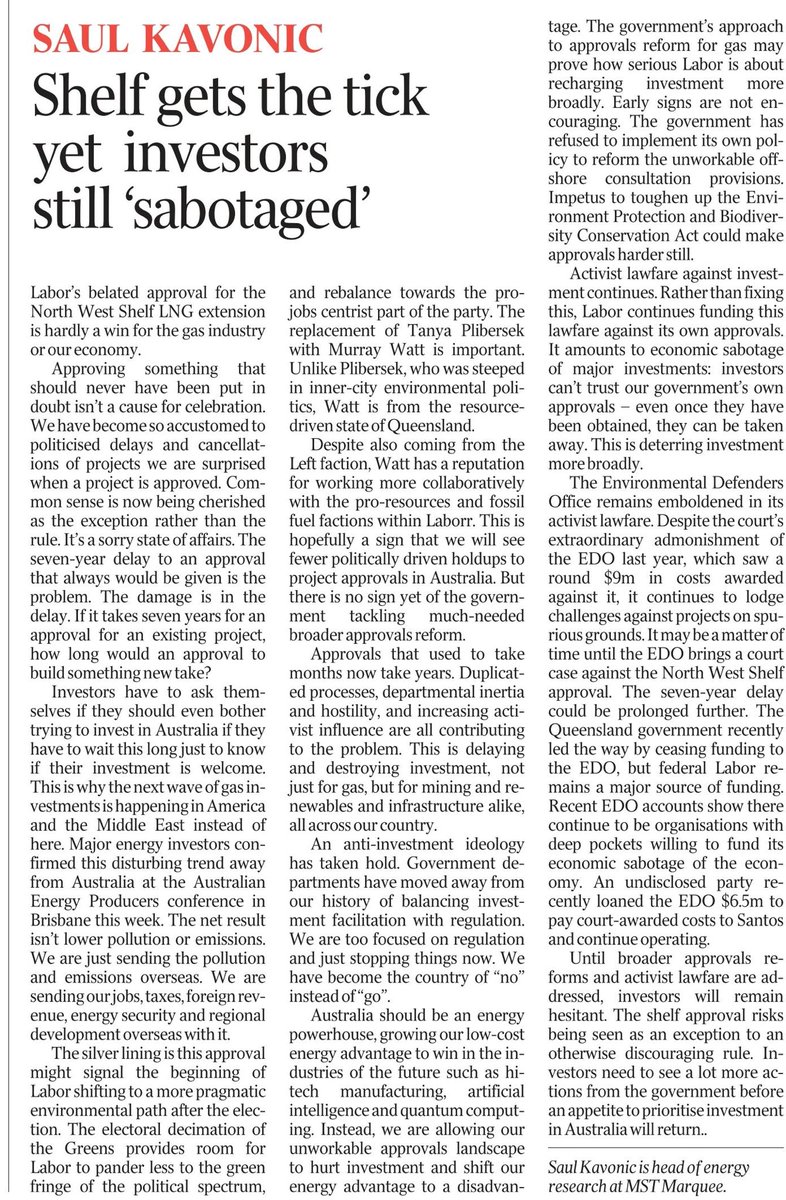 We have become the country of ‘no’ instead of ‘go’ anymore.

❌An anti investment ideology has taken hold. 

🚦Government departments have moved away from  balancing investment facilitation with regulation. 

🛑We are purely about regulation and stopping things now. 

🌳The net