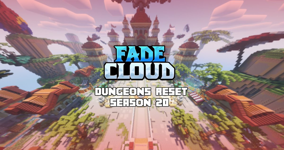 ⚔️DUNGEONS SEASON 20 ⚔️

Releases at 4PM EST on May 31st 2025! We will be hosting a giveaway with the following in celebration:

- 3x 5,000 Clouds

Requirements:
- Follow us, Retweet, Like &amp; Comment
- Join our discord: discord.gg/fadecloud