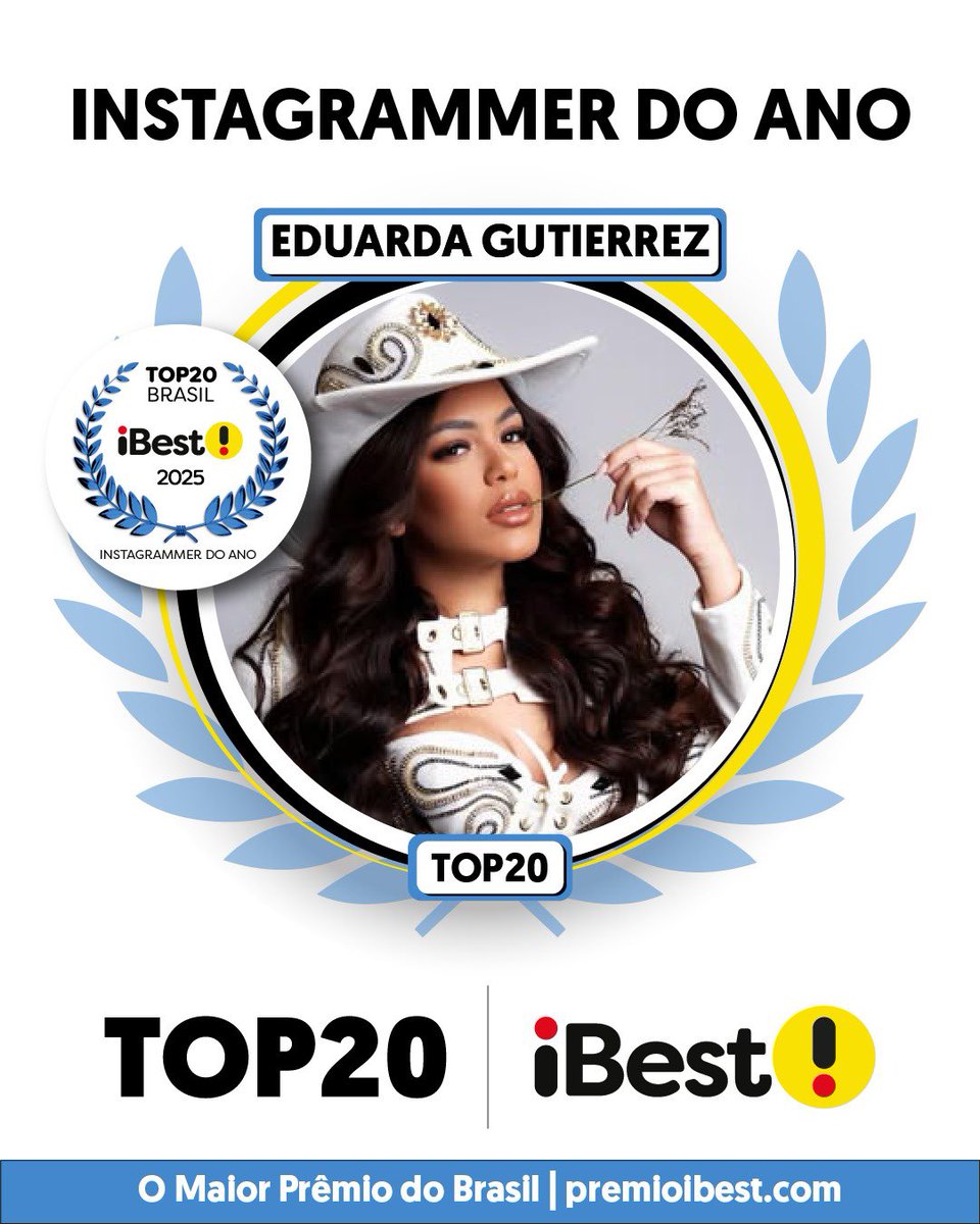 PremioiBest's tweet photo. Parabéns aos primeiros selecionados iBest Top20 Brasil! 🥳🏆

#iBest2025 #premioibest #ibest #omaiorpremiodobrasil https://t.co/FaZcj403Cs
