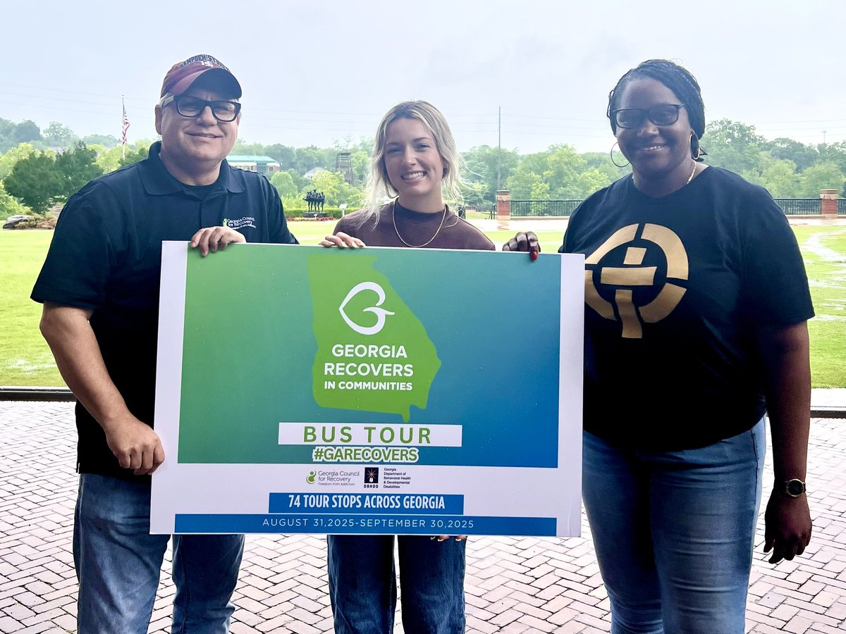 GARecoversBus's tweet photo. Columbus… Jasmine Turner and Jeff Breedlove on a site visit for The 2025 Georgia Recovers Bus Tour

Thanks to Chloe Landreth with New Horizons for welcoming the Georgia Recovery Community to The Fountain City

#GARecovers #gapol https://t.co/nGkHPdwapD