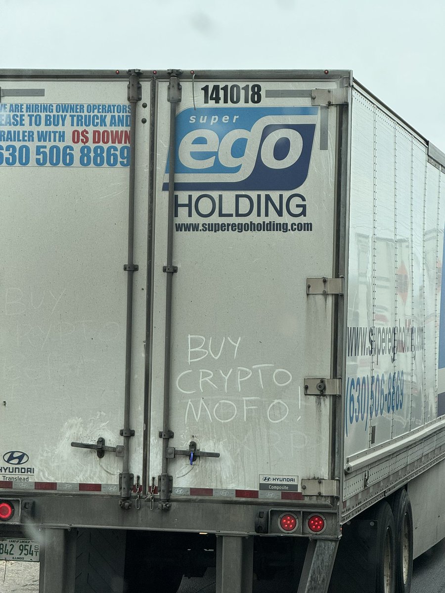 Is there a better endorsement of buying crypto than someone pulling a Super  Ego trailer