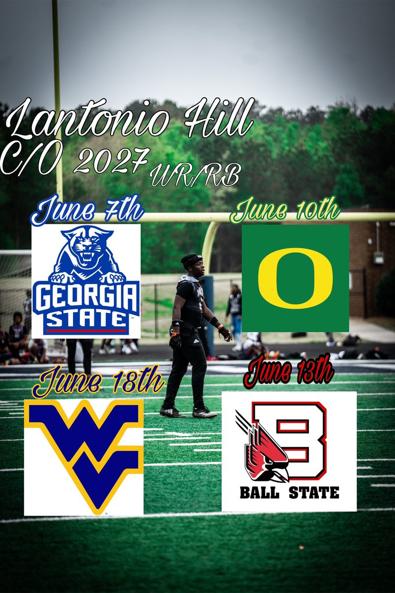 Lantonio Hill (@lantoniohill40) on Twitter photo Camps I will be attending this summer <a href="/coachsandsSSJ/">Solomon Sands Jr</a> <a href="/RecruitGeorgia/">Recruit Georgia</a> <a href="/Ga_Gridiron/">Middle Georgia Gridiron β’οΈ</a> <a href="/zay_cross/">Isiah Cross</a> <a href="/GeorgiaStateFB/">GSU Football</a> <a href="/WestVirginiaU/">WVU Mountaineers</a> <a href="/BallStateFB/">Ball State Football</a> <a href="/oregonfootball/">Oregon Football</a> Camps I will be attending this summer <a href="/coachsandsSSJ/">Solomon Sands Jr</a> <a href="/RecruitGeorgia/">Recruit Georgia</a> <a href="/Ga_Gridiron/">Middle Georgia Gridiron β’οΈ</a> <a href="/zay_cross/">Isiah Cross</a> <a href="/GeorgiaStateFB/">GSU Football</a> <a href="/WestVirginiaU/">WVU Mountaineers</a> <a href="/BallStateFB/">Ball State Football</a> <a href="/oregonfootball/">Oregon Football</a>