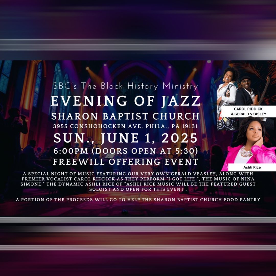 🎙Family! We can’t wait to see you all this wknd at Sharon Baptist Church! What a way to start the month of June and Black Music Month! Come on out!!!