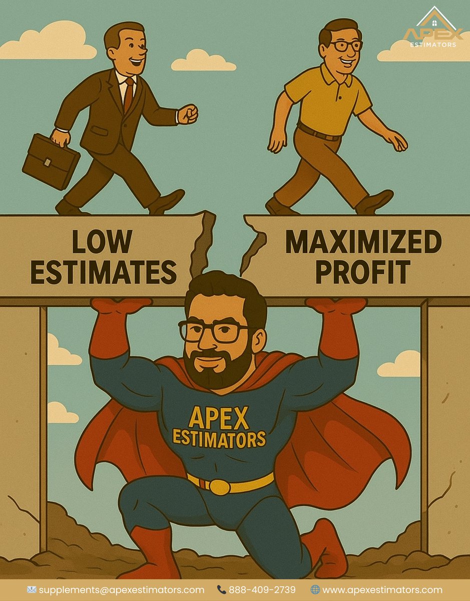 apexestimators's tweet image. Low estimates? We turn them into profit. 💰
Apex Estimators is the bridge between adjusters and real results.

📞 Book your FREE consultation today.
calendly.com/supplements-ap…

#RoofingSuccess #IncreaseProfitability #ApexEstimators