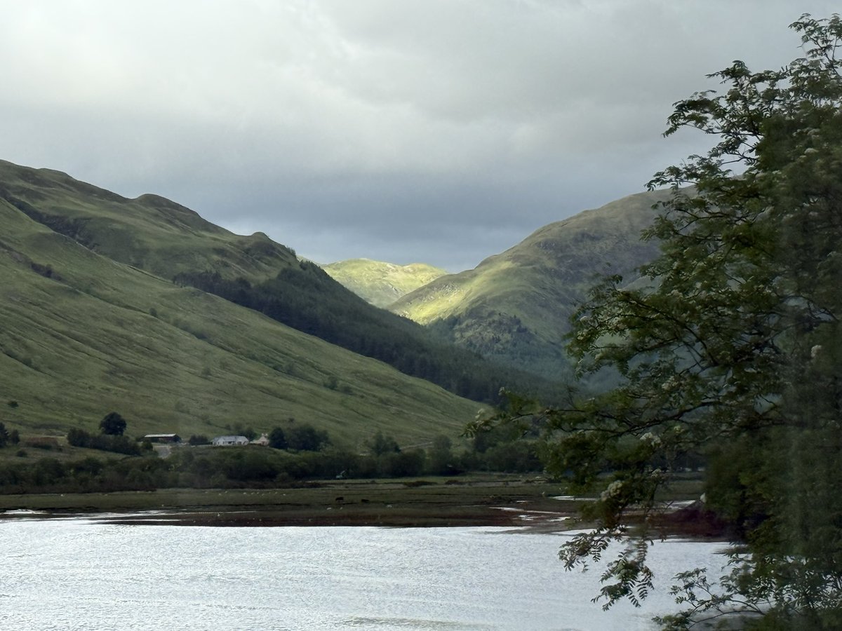 We’ve been pottering around today, Balmacara Square where we saw the most incredible lichen, Kyleakin where we got an alternative view of the Skye bridge and back at base the sun catching the mountains