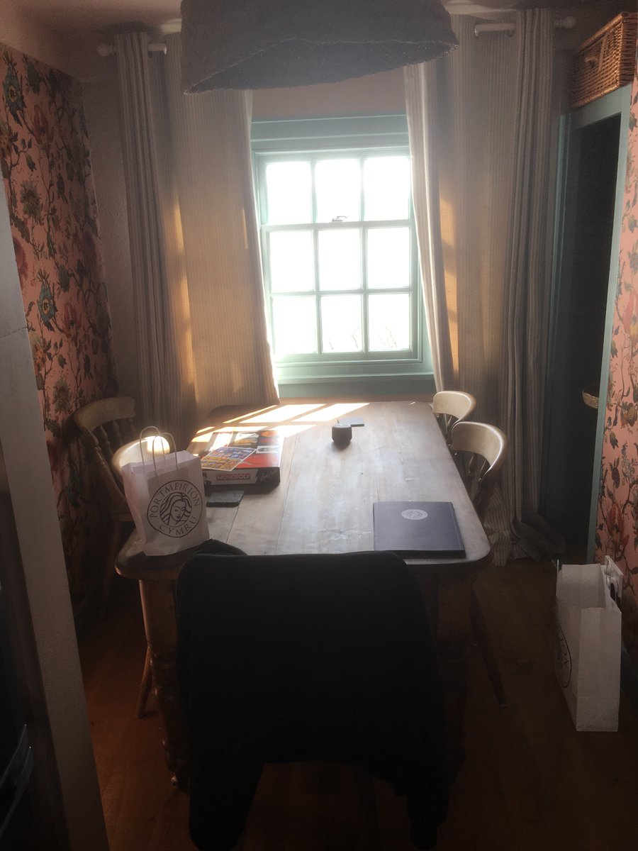 AMcGown's tweet image. Congrats to John and commiserations to runner-up Rita on BBC #interiordesignmasters. We were lucky enough to stay in Rita's Battery cottage earlier this year and it was so cosy, we loved it. Gf has been looking for the dining room wallpaper ever since! #Portmeirion #ThePrisoner