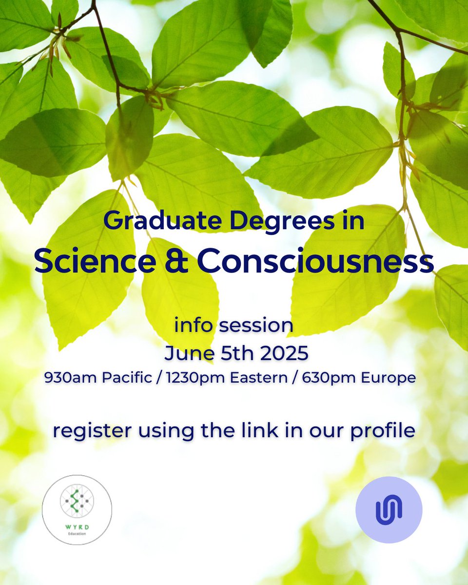 ➡️ l8r.it/zuHr
In collaboration with Wyrd Education, these MA/PhD combined programs introduce students to both ancient &amp; modern practices &amp; beliefs that explore &amp; demonstrate our ability to experience &amp; influence energy at subtle levels. #ConsciousnessStudies #Science