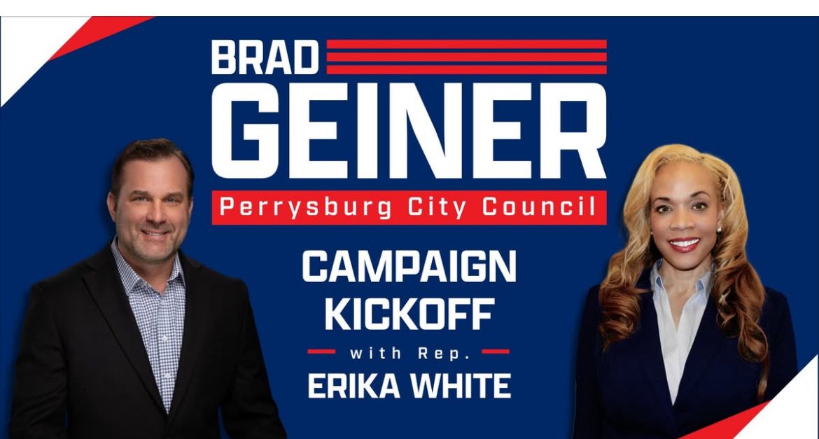 Support doesn’t come…it shows to make a difference. Tonight I am proud to have you join me in supporting Brad Geiner for Perrysburg City Council at his campaign kickoff tonight! #thursdayvibes