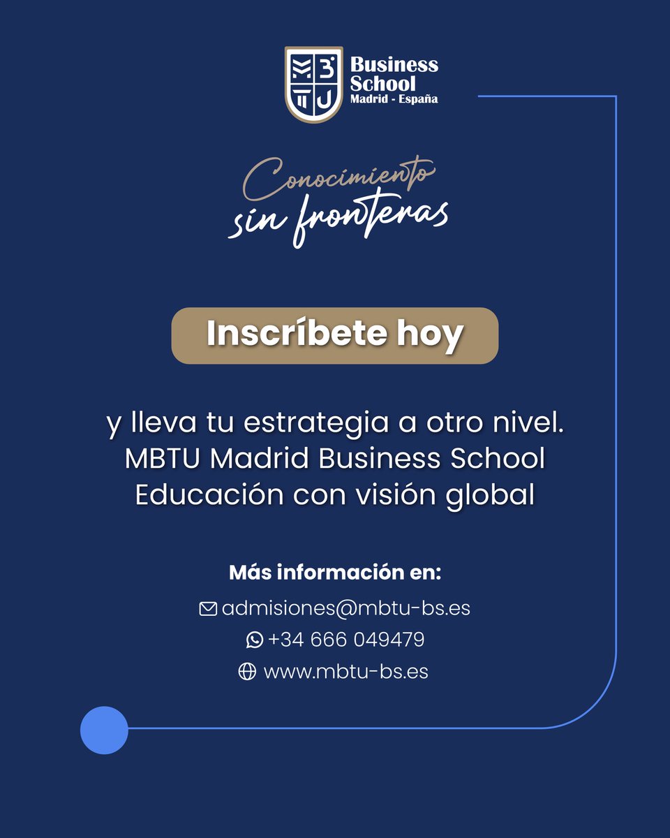 Estudia el Máster en Neuromarketing de MBTU Madrid Business School y domina el arte de conectar emociones con resultados.

¡Inscríbete hoy y lleva tu estrategia a otro nivel!

#Neuromarketing #MBTU #MarketingEmocional #PsicologíaDelConsumo #EducaciónOnline #LiderazgoGlobal
