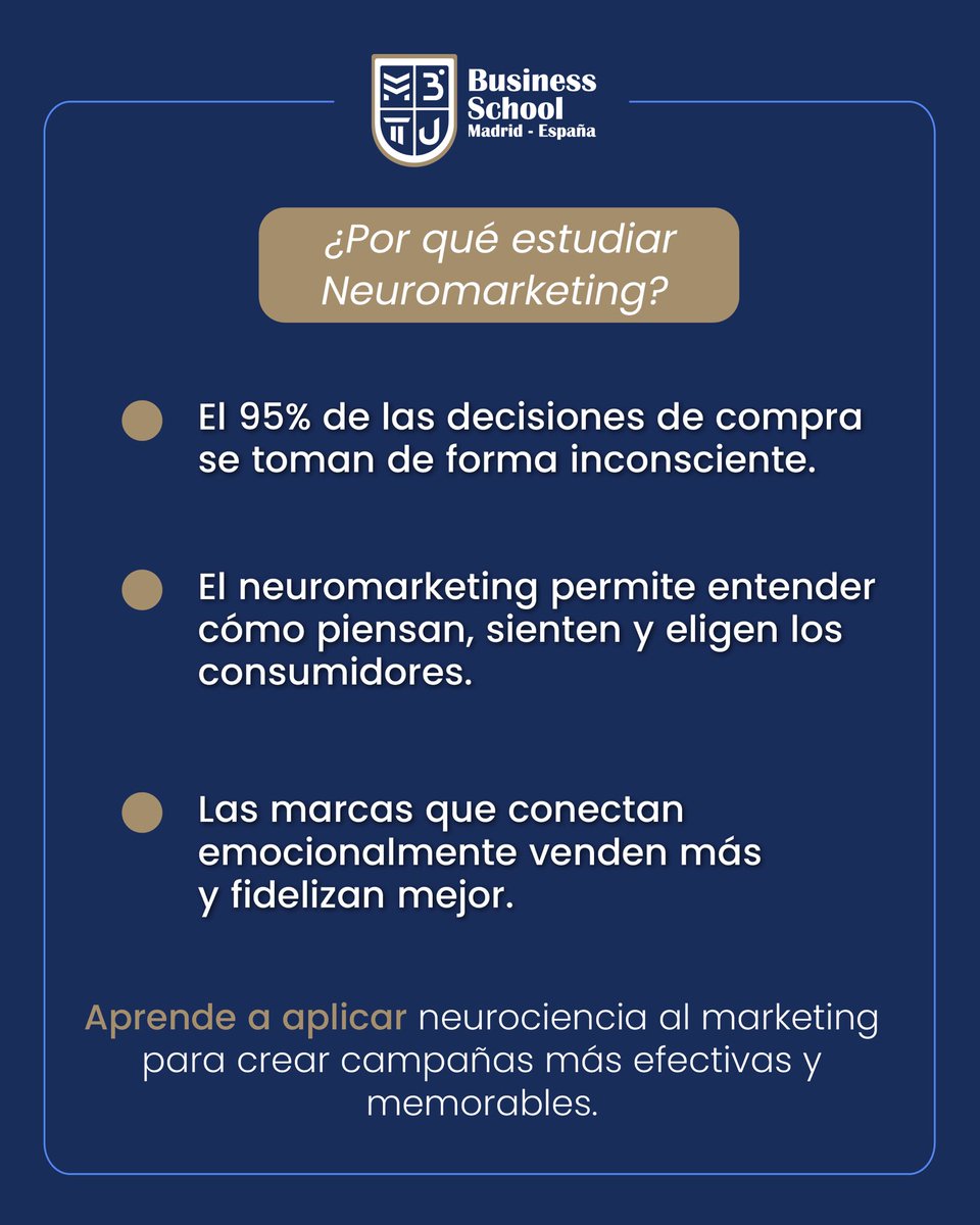 mbtues's tweet photo. Estudia el Máster en Neuromarketing de MBTU Madrid Business School y domina el arte de conectar emociones con resultados.

¡Inscríbete hoy y lleva tu estrategia a otro nivel!

#Neuromarketing #MBTU #MarketingEmocional #PsicologíaDelConsumo #EducaciónOnline #LiderazgoGlobal https://t.co/yG8LW5KiFm