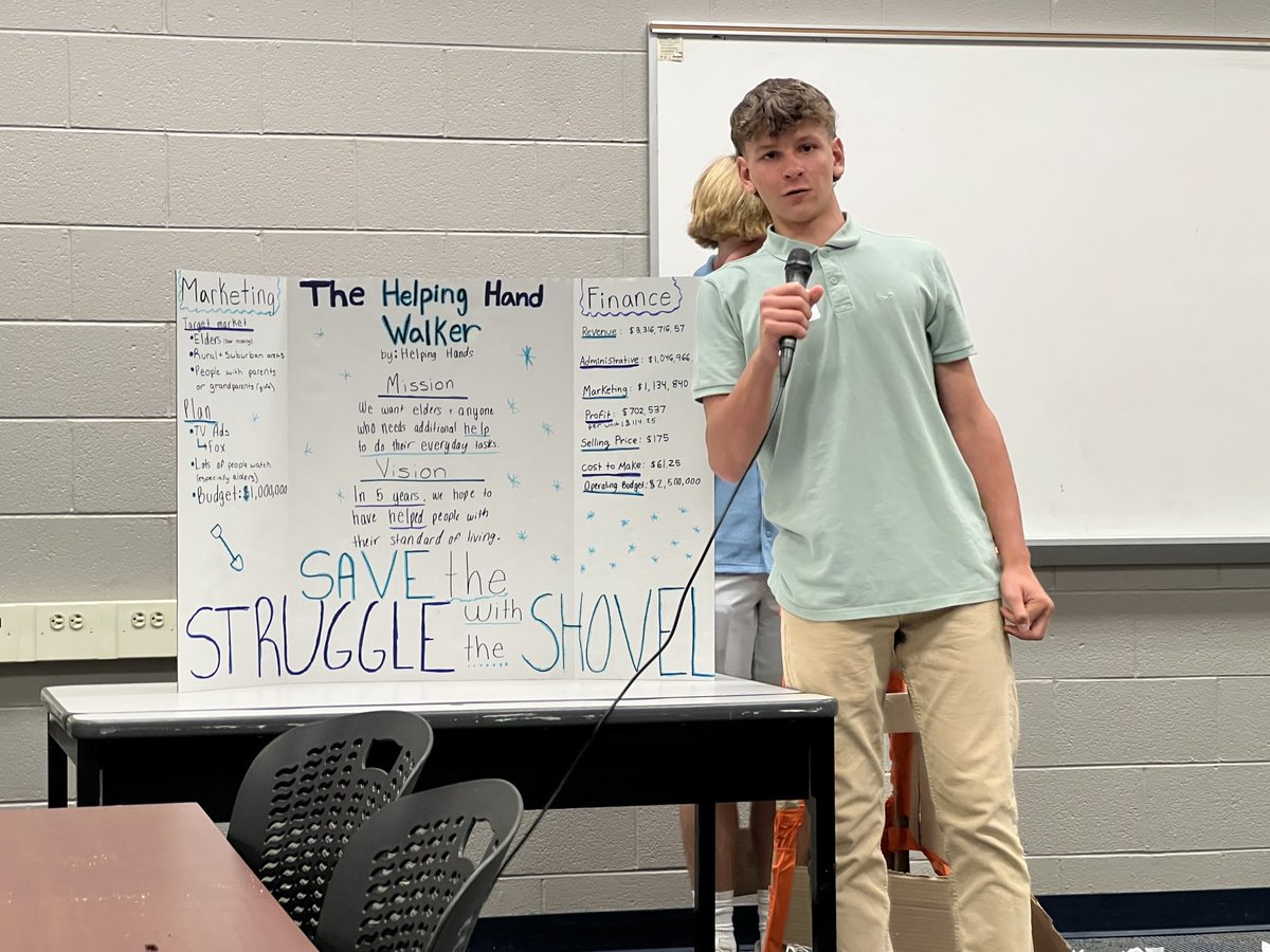 BahnsonNBTeach's tweet photo. Introduction to Business students participated in “Mini Business World” today. They invented and created some prototypes of their products while completing both a financial and marketing plan. Lastly, they had to pitch it, enjoy the pics from today’s field trip! #sdnblearns https://t.co/oQOlnrHK7k